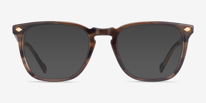 Vogue Eyewear VO5350 Striped Brown AcetateEyeglass Frames from EyeBuyDirect, with Tinted Lenses