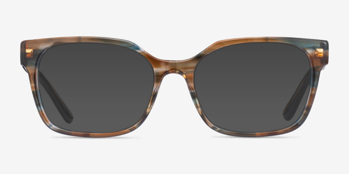 Vogue Eyewear VO5358 Striped Brown Blue AcetateEyeglass Frames from EyeBuyDirect, with Tinted Lenses