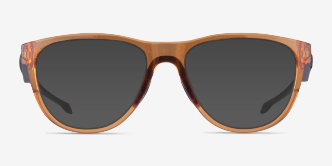 Oakley Admission Clear Orange PlasticEyeglass Frames from EyeBuyDirect, with Tinted Lenses