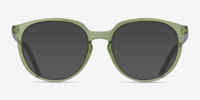 Oakley Bmng Clear Green PlasticEyeglass Frames from EyeBuyDirect, with Tinted Lenses