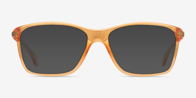Oakley Cartwheel Transparent Orange PlasticEyeglass Frames from EyeBuyDirect, with Tinted Lenses