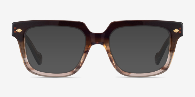 Vogue Eyewear VO5403 Striped Brown AcetateEyeglass Frames from EyeBuyDirect, with Tinted Lenses