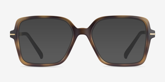 Oakley Sharp Line Matte Tortoise PlasticEyeglass Frames from EyeBuyDirect, with Tinted Lenses