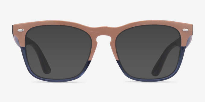 Ray-Ban RB4487V Steve Brown Dark Blue PlasticEyeglass Frames from EyeBuyDirect, with Tinted Lenses