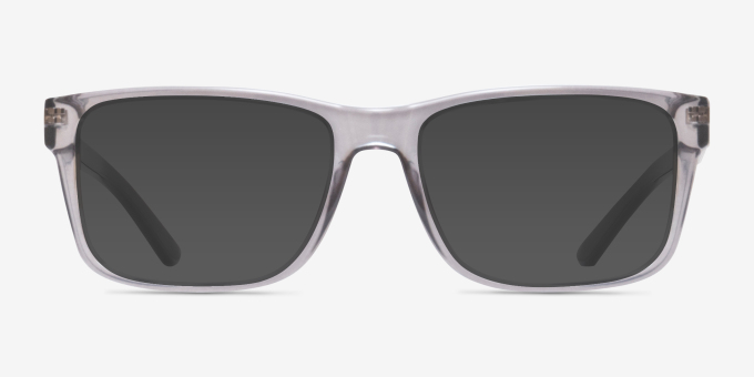 Armani Exchange AX3016 Shiny Transparent Gray PlastiqueMontures de lunettes de vue d'EyeBuyDirect, Avec des Verres Teintés