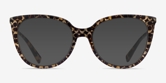 Coach HC6125 Spotty Tortoise AcetateEyeglass Frames from EyeBuyDirect, with Tinted Lenses