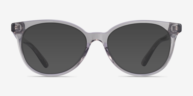 Coach HC6138U Transparent Gray AcétateMontures de lunettes de vue d'EyeBuyDirect, Avec des Verres Teintés