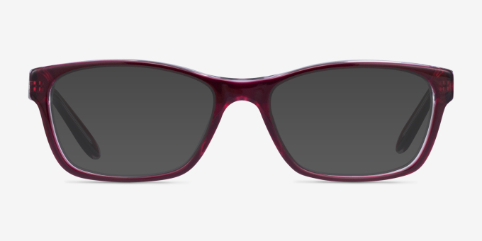 Ralph RA7039 Shiny Red On Crystal AcetateEyeglass Frames from EyeBuyDirect, with Tinted Lenses