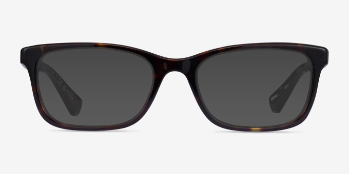 Ralph RA7069 Shiny Dark Tortoise AcetateEyeglass Frames from EyeBuyDirect, with Tinted Lenses