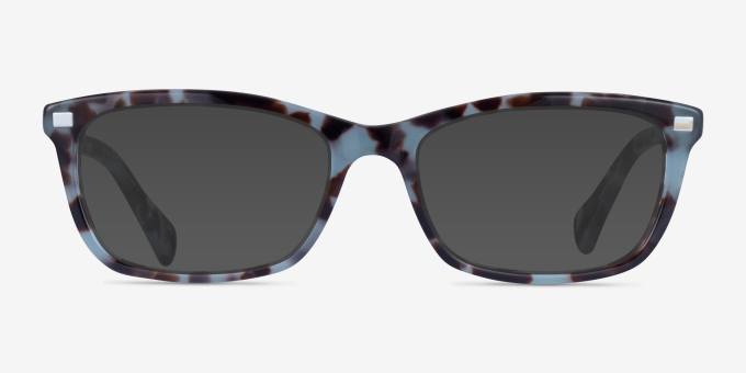 Ralph RA7089 Shiny Blue Tortoise AcetateEyeglass Frames from EyeBuyDirect, with Tinted Lenses