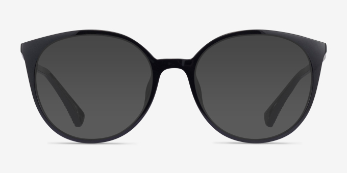 Ralph RA7145U Shiny Black PlasticEyeglass Frames from EyeBuyDirect, with Tinted Lenses