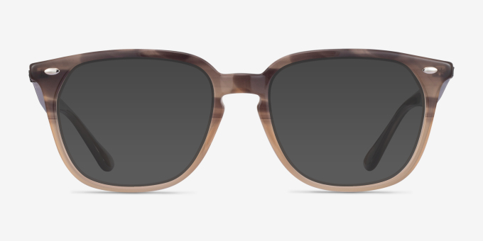 Ray-Ban RB4362V Striped Brown PlasticEyeglass Frames from EyeBuyDirect, with Tinted Lenses