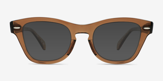 Ray-Ban RB0707V Transparent Brown PlasticEyeglass Frames from EyeBuyDirect, with Tinted Lenses