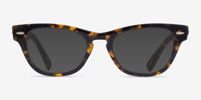 Ray-Ban RB2201V Laramie Dark Tortoise AcetateEyeglass Frames from EyeBuyDirect, with Tinted Lenses