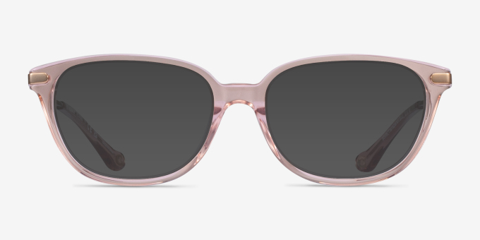 Coach HC6185 Transparent Pink Gold AcetateEyeglass Frames from EyeBuyDirect, with Tinted Lenses