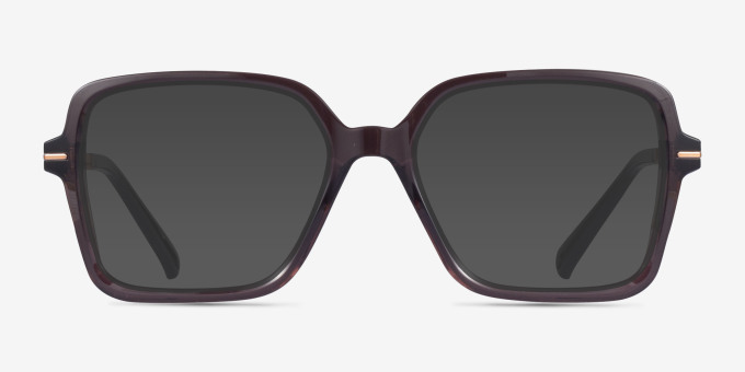 Oakley Sharp Line Polished Amethyst PlasticEyeglass Frames from EyeBuyDirect, with Tinted Lenses