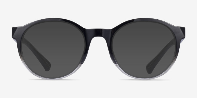 Oakley Spindrift Rx Polished Black Fade PlasticEyeglass Frames from EyeBuyDirect, with Tinted Lenses