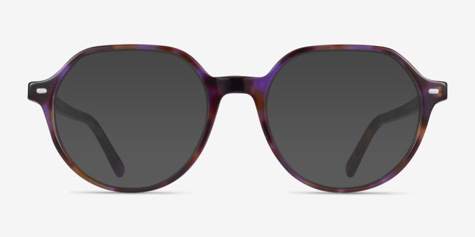 Ray-Ban RB5395 Thalia Purple Tortoise AcetateEyeglass Frames from EyeBuyDirect, with Tinted Lenses