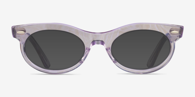 Ray-Ban RB2242V Wayfarer Oval Change Photo Waves Purple PlasticEyeglass Frames from EyeBuyDirect, with Tinted Lenses