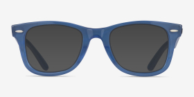 Ray-Ban RB4340V Wayfarer Photo Striped Blue Plastique Montures de lunettes de vue d'EyeBuyDirect, with Tinted Lenses