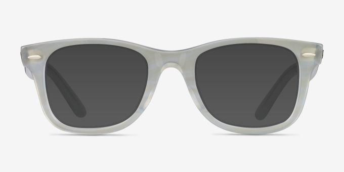 Ray-Ban RB4340V Wayfarer Photo Striped Light Blue PlastiqueMontures de lunettes de vue d'EyeBuyDirect, Avec des Verres Teintés