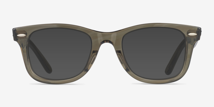 Ray-Ban RB4340V Wayfarer Photo Striped Gray PlasticEyeglass Frames from EyeBuyDirect, with Tinted Lenses