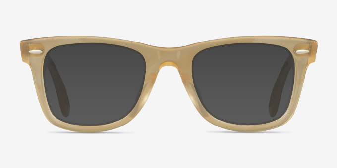 Ray-Ban RB5121F Wayfarer Change Photo Striped Brown AcetateEyeglass Frames from EyeBuyDirect, with Tinted Lenses