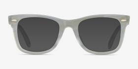 Ray-Ban RB5121F Wayfarer Change Photo Striped Light Blue Acétate Montures de lunettes de vue d'EyeBuyDirect, with Tinted Lenses