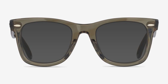 Ray-Ban RB5121F Wayfarer Change Photo Striped Gray AcétateMontures de lunettes de vue d'EyeBuyDirect, Avec des Verres Teintés