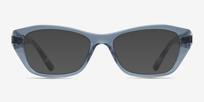 Vogue Eyewear VO5676 Transparent Blue Matériaux biosourcésMontures de lunettes de vue d'EyeBuyDirect, Avec des Verres Teintés