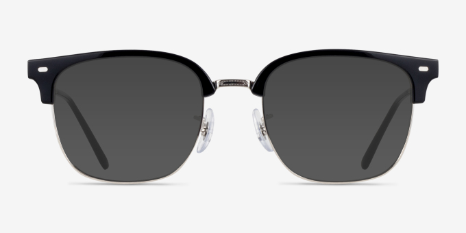 Ray-Ban RB7216 New Clubmaster Black Silver PlasticEyeglass Frames from EyeBuyDirect, with Tinted Lenses