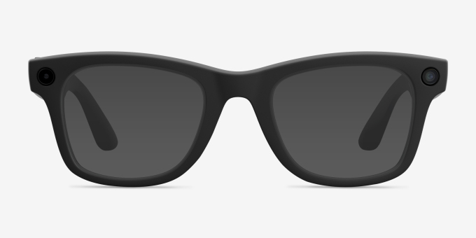 Ray-Ban Meta Wayfarer (Gen 2) Matte Black Plastic from EyeBuyDirect, with Tinted Lenses