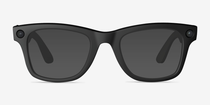 Ray-Ban Meta Wayfarer (Gen 2) Matte Black Plastic from EyeBuyDirect, with Tinted Lenses