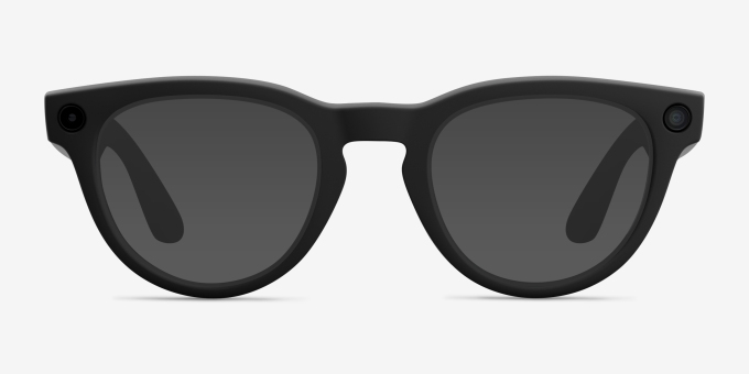 Ray-Ban Meta (Gen 2) Headliner Matte Black Plastic from EyeBuyDirect, with Tinted Lenses