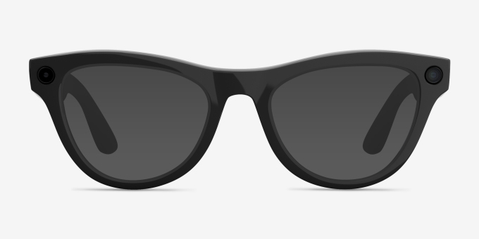 Ray-Ban Meta (Gen 2) Skyler Shiny Black Plastic from EyeBuyDirect, with Tinted Lenses