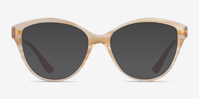 Vogue Eyewear VO5489 Top Texture Brown Honey PlastiqueMontures de lunettes de vue d'EyeBuyDirect, Avec des Verres Teintés