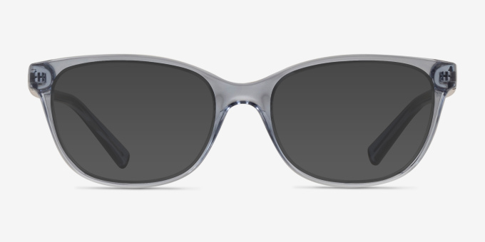 Armani Exchange AX3037 Shiny Transparent Blue PlastiqueMontures de lunettes de vue d'EyeBuyDirect, Avec des Verres Teintés