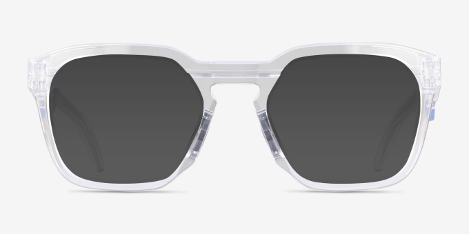 Oakley Hstn Sq Rx Polished Clear PlastiqueMontures de lunettes de vue d'EyeBuyDirect, Avec des Verres Teintés