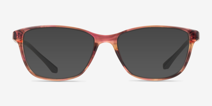 Emporio Armani EA3099 Shiny Striped Pink AcetateEyeglass Frames from EyeBuyDirect, with Tinted Lenses