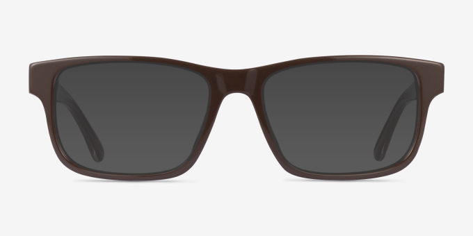 Emporio Armani EA3265U Shiny Brown AcetateEyeglass Frames from EyeBuyDirect, with Tinted Lenses