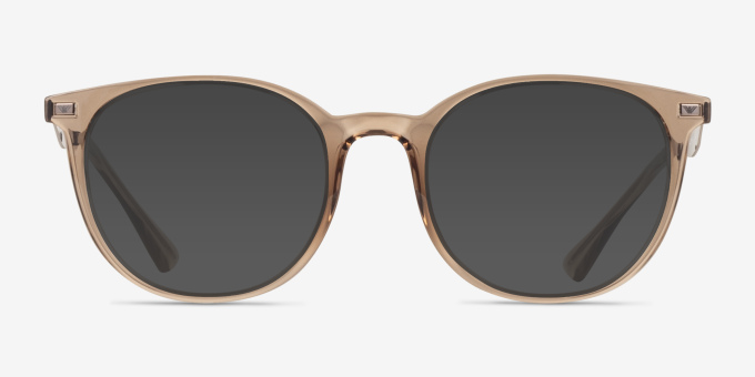 Emporio Armani EA3168 Shiny Transparent Tundra PlasticEyeglass Frames from EyeBuyDirect, with Tinted Lenses