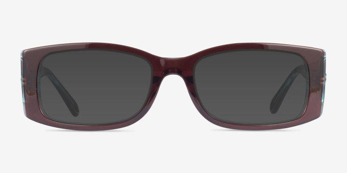 Ray-Ban RB5434F Miriam Brown On Transparent Blue PlasticEyeglass Frames from EyeBuyDirect, with Tinted Lenses