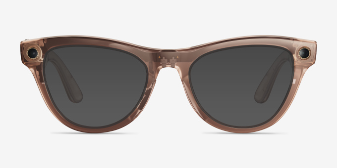 Ray-Ban Meta (Gen 2) Skyler Shiny Peach Plastic from EyeBuyDirect, with Tinted Lenses