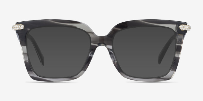 Michael Kors MK4191BU Exumas Black Horn AcetateEyeglass Frames from EyeBuyDirect, with Tinted Lenses
