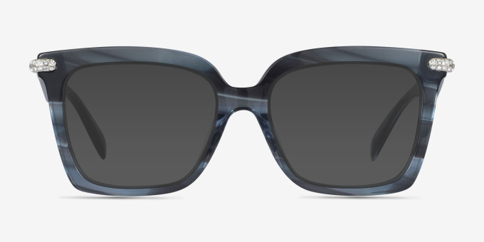 Michael Kors MK4191BU Exumas Denim Horn AcetateEyeglass Frames from EyeBuyDirect, with Tinted Lenses