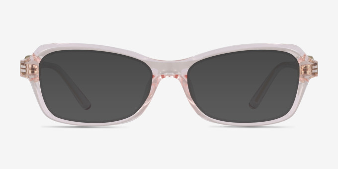 Michael Kors MK4182U Hakone Light Pink Transparent AcétateMontures de lunettes de vue d'EyeBuyDirect, Avec des Verres Teintés