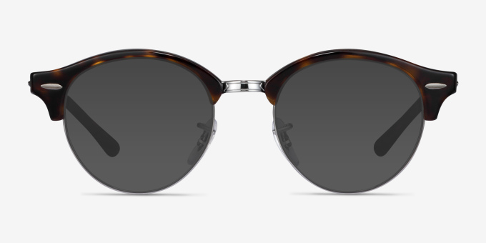 Ray-Ban RB4246V Clubround Tortoise Acetate, MetalEyeglass Frames from EyeBuyDirect, with Tinted Lenses