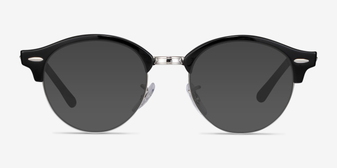 Ray-Ban RB4246V Clubround Black Acetate, MetalEyeglass Frames from EyeBuyDirect, with Tinted Lenses