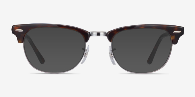 Ray-Ban RB5154 Clubmaster Dark Havana Acetate, MetalEyeglass Frames from EyeBuyDirect, with Tinted Lenses