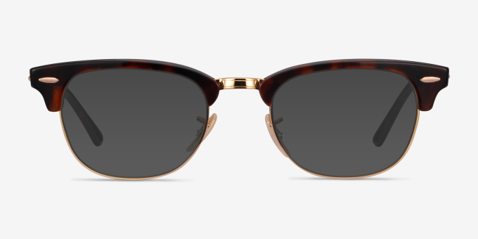 Ray-Ban RB5154 Clubmaster Gold Tortoise Acetate, MetalEyeglass Frames from EyeBuyDirect, with Tinted Lenses